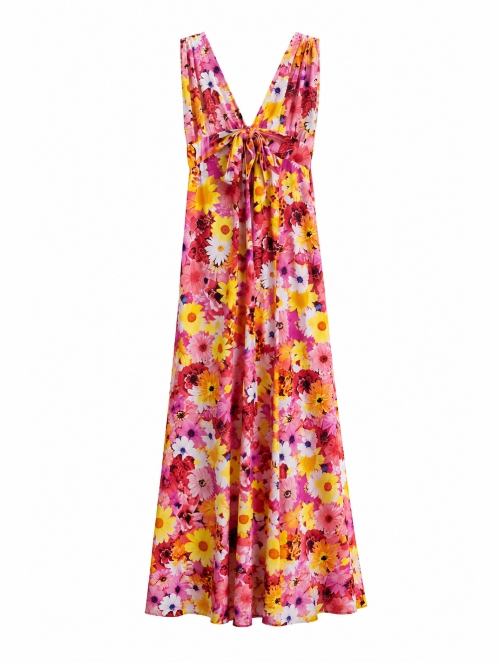 Buddy Love Zena Floral Maxi Dress NWT Sz. L Pink Yellow Boho Resort Glam Chic - Picture 3 of 13